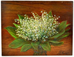 Fiori di maggio. 2015. Wood/quercia, olio. 32x25x3 cm