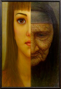 Espejo del alma. 2001. Óleo sobre lienzo y cartón. 90 x 60 cm. Firmado.