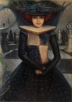 Nice chess game-triptih  oil/canvas, 100x70 cm, 100x100 cm, 100x70 cm, 2015