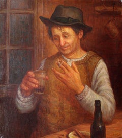 La cena del viejo granjero  60x54 cm, óleo/lienzo, 2000