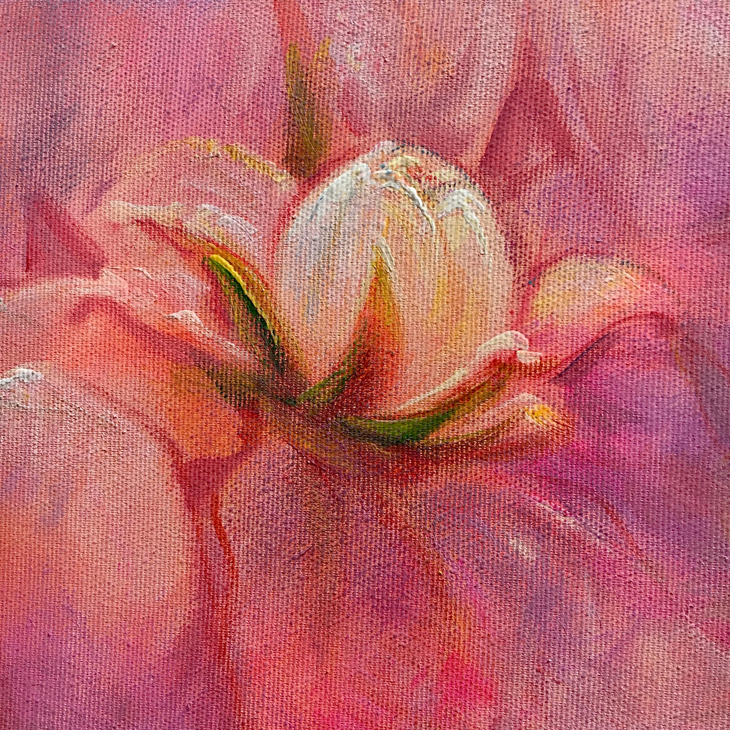 Peonies  70x90 cm, canvas/oil, 2025 - Brown Figurative Painting by Igor Maikov