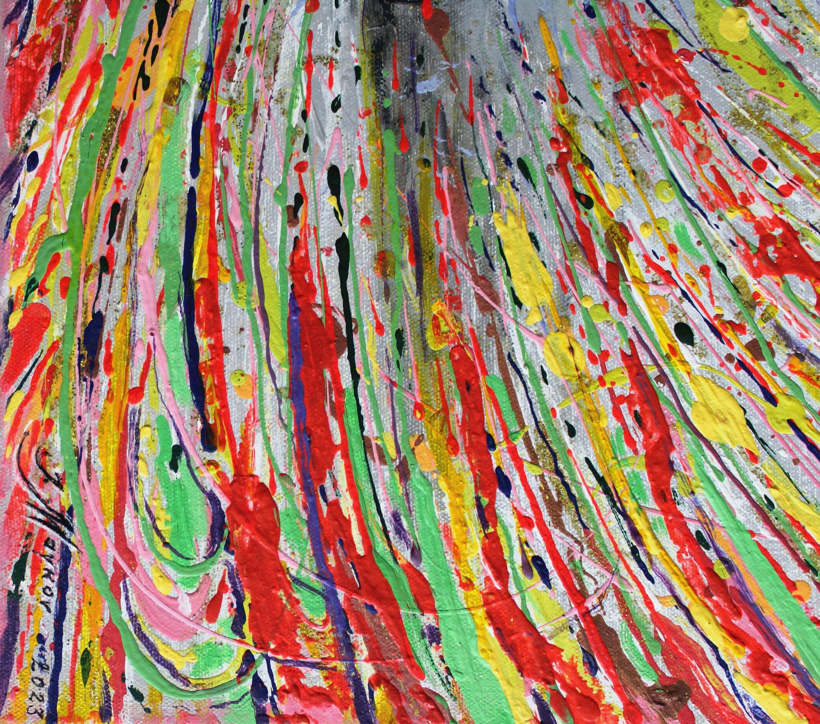 Sounds in couleurs. 2023, toile, huile, 90x70 cm - Moderne Painting par Igor Maikov