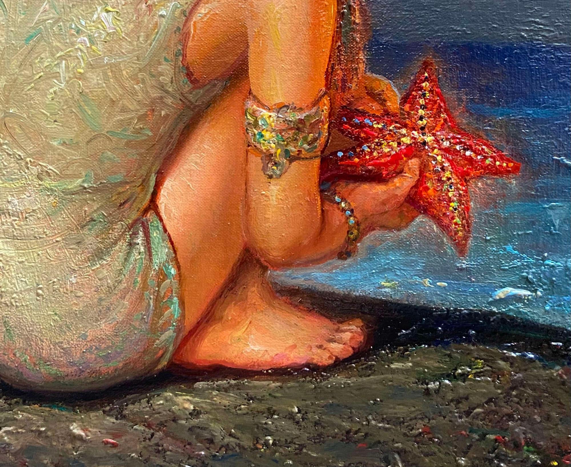 Étoile de mer. 2008. Toile, huile, 50x65 cm - Réalisme Painting par Igor Maikov