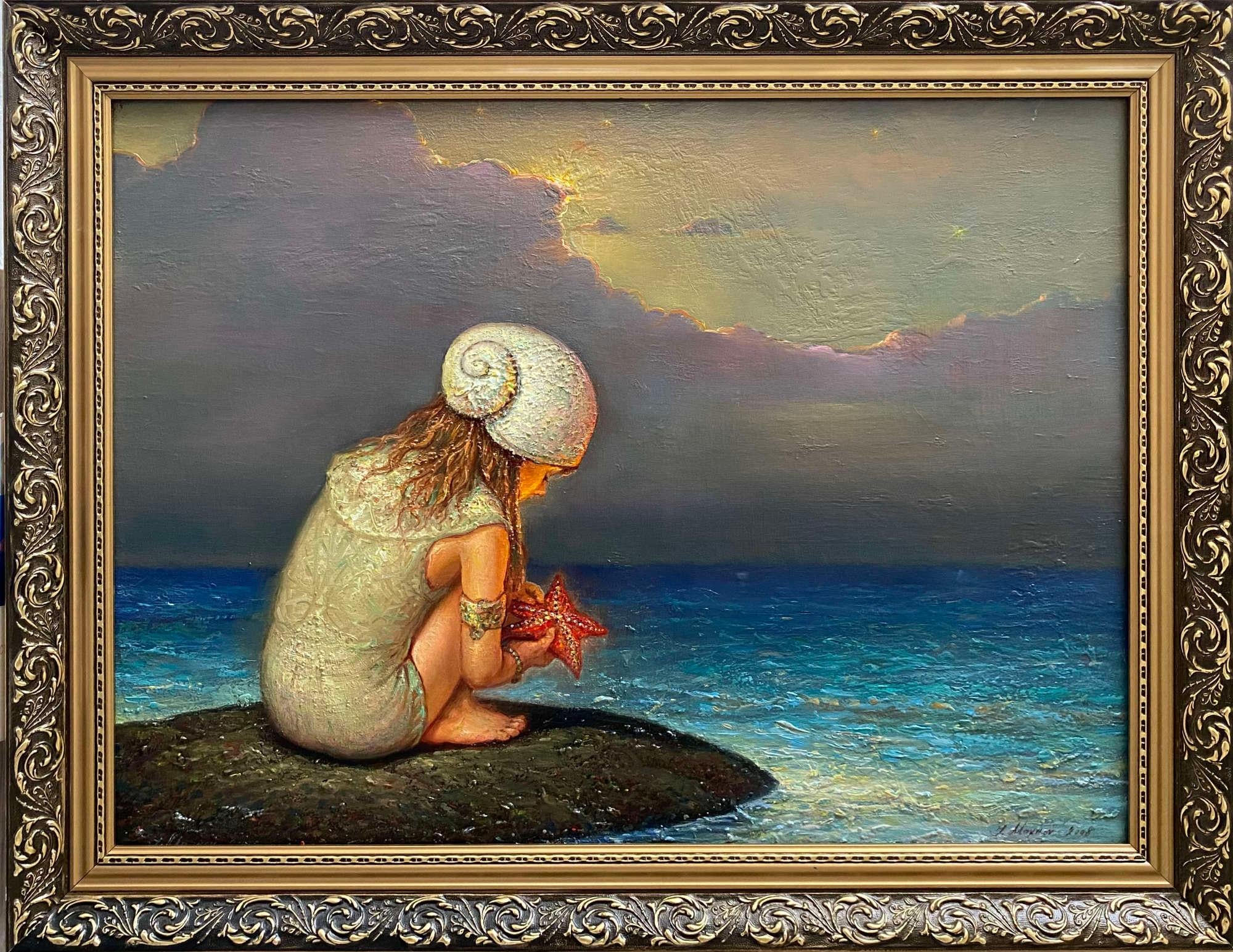 Étoile de mer. 2008. Toile, huile, 50x65 cm en vente 1