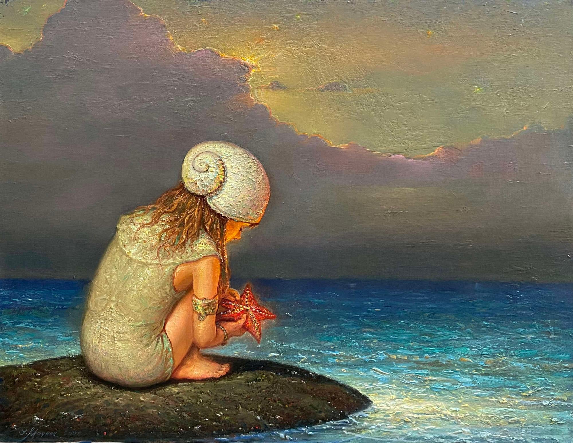 Figurative Painting Igor Maikov - Étoile de mer. 2008. Toile, huile, 50x65 cm