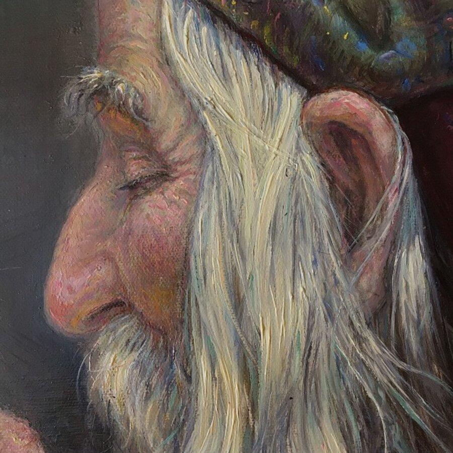 El regalo. 2018, óleo sobre lienzo, 70x60 cm - Painting Moderno de Igor Maikov