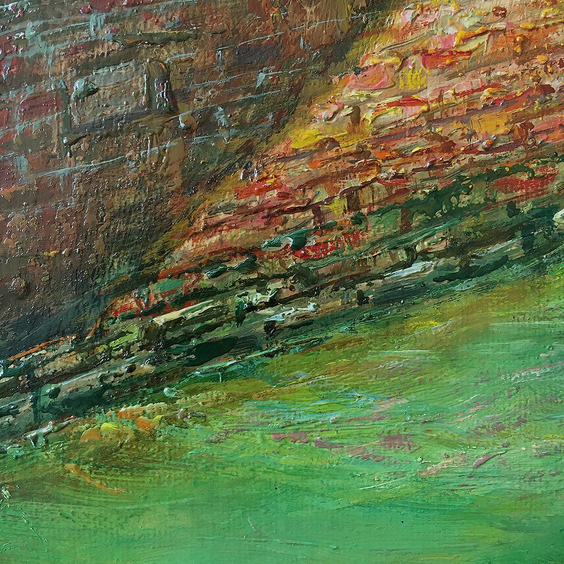 Questa è Venezia. 2018, olio su tela, 50x60 cm - Landscape Painting Marrone di Igor Maikov