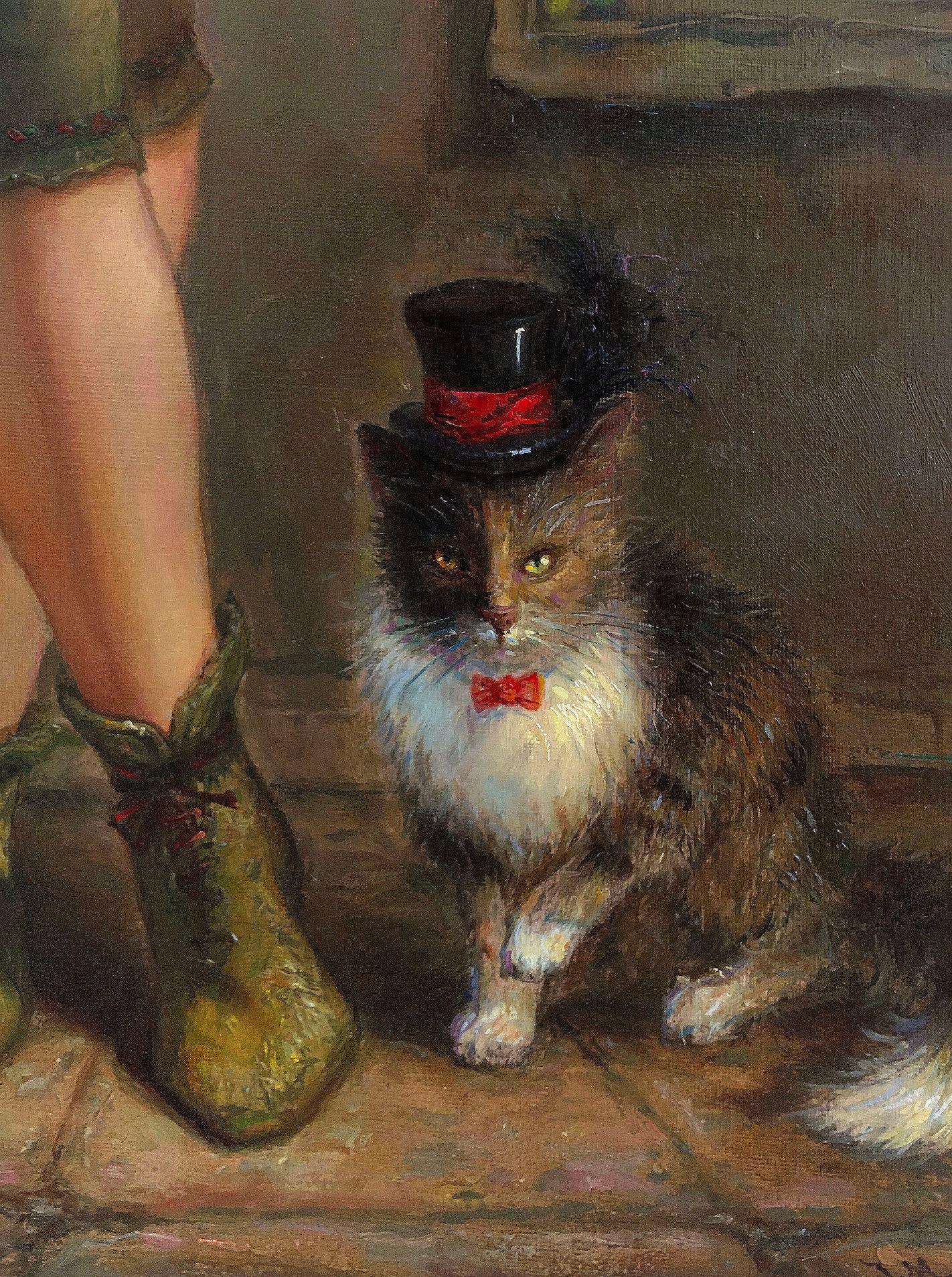 Circo ambulante. 2018, lienzo, óleo, 100x50 cm - Painting Realista de Igor Maikov