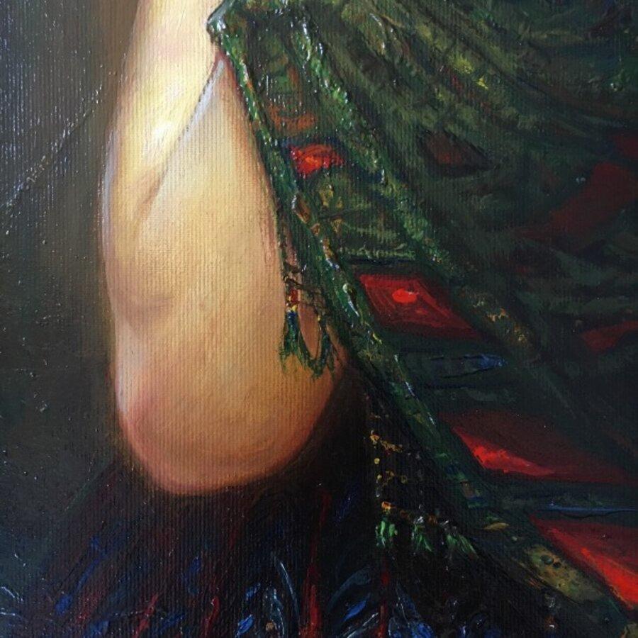 Paloma veneciana. 2021, óleo sobre lienzo, 70x90 cm - Figurative Painting Negro de Igor Maikov
