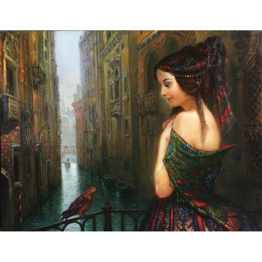 Dove vénitienne. 2021, huile sur toile, 70 x90 cm