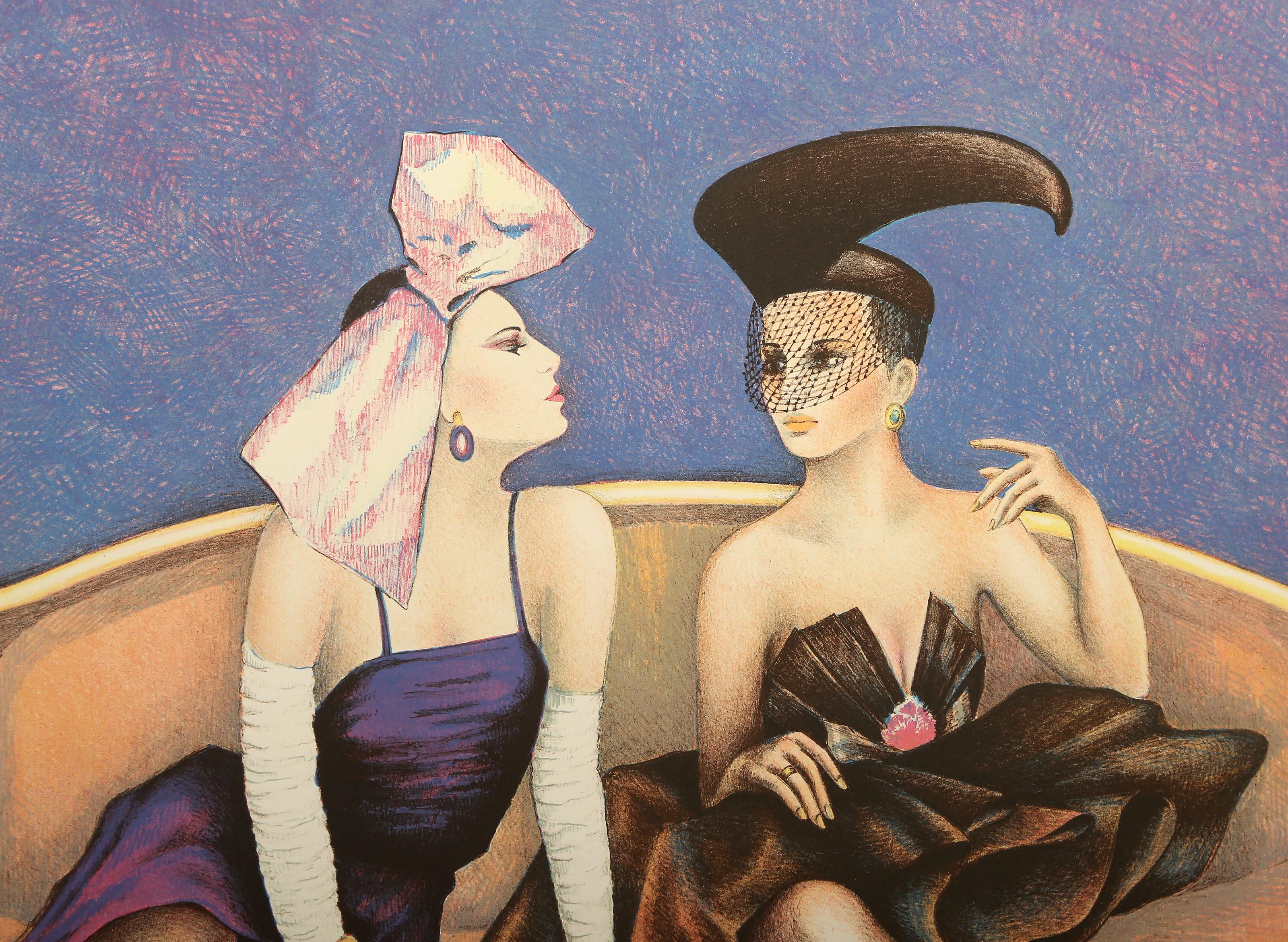 Dolce, Art Deco Lithographie von Igor Medvedev im Angebot 1