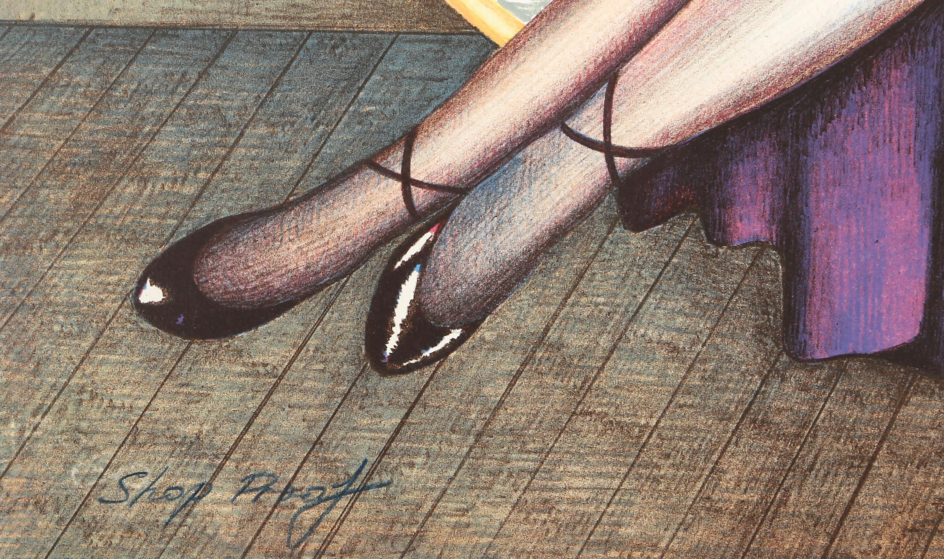 Dolce, Art Deco Lithographie von Igor Medvedev im Angebot 2