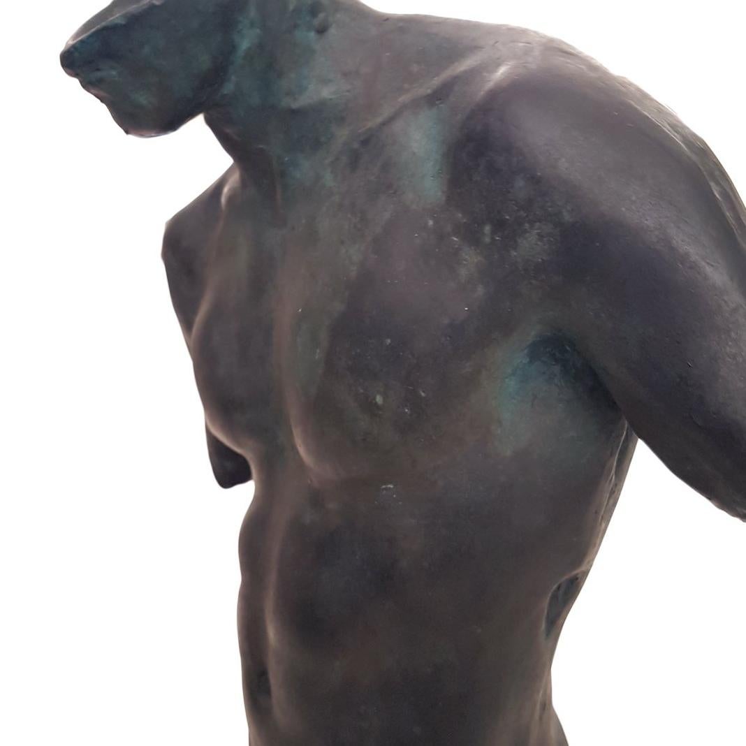 Male Bust - Bronze Sculpture by Igor Mitoraj - 1991 For Sale 2