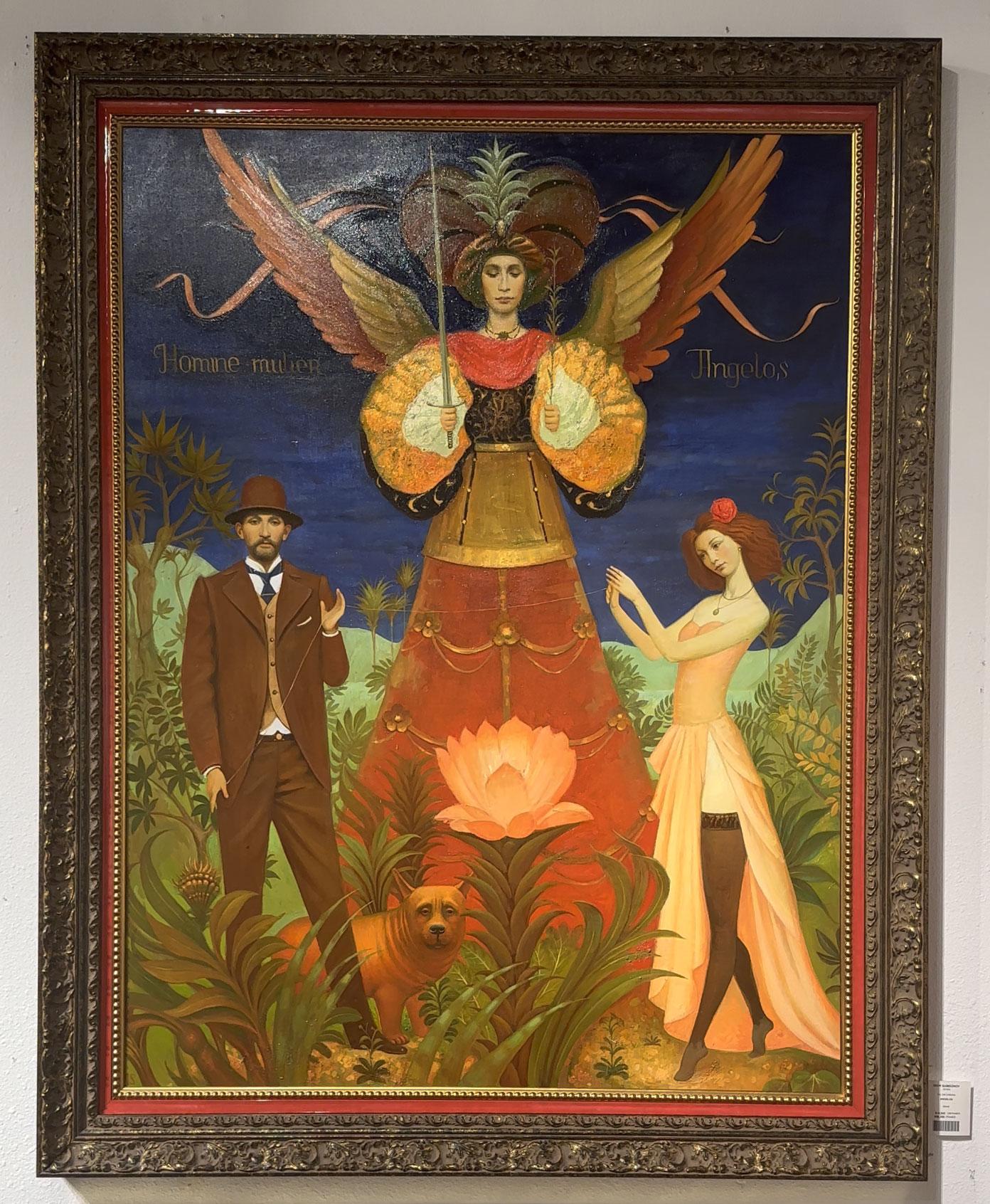 „Angelos“, Igor Samsonov, Öl auf Leinwand, surrealistisches figuratives Gemälde im Angebot 4