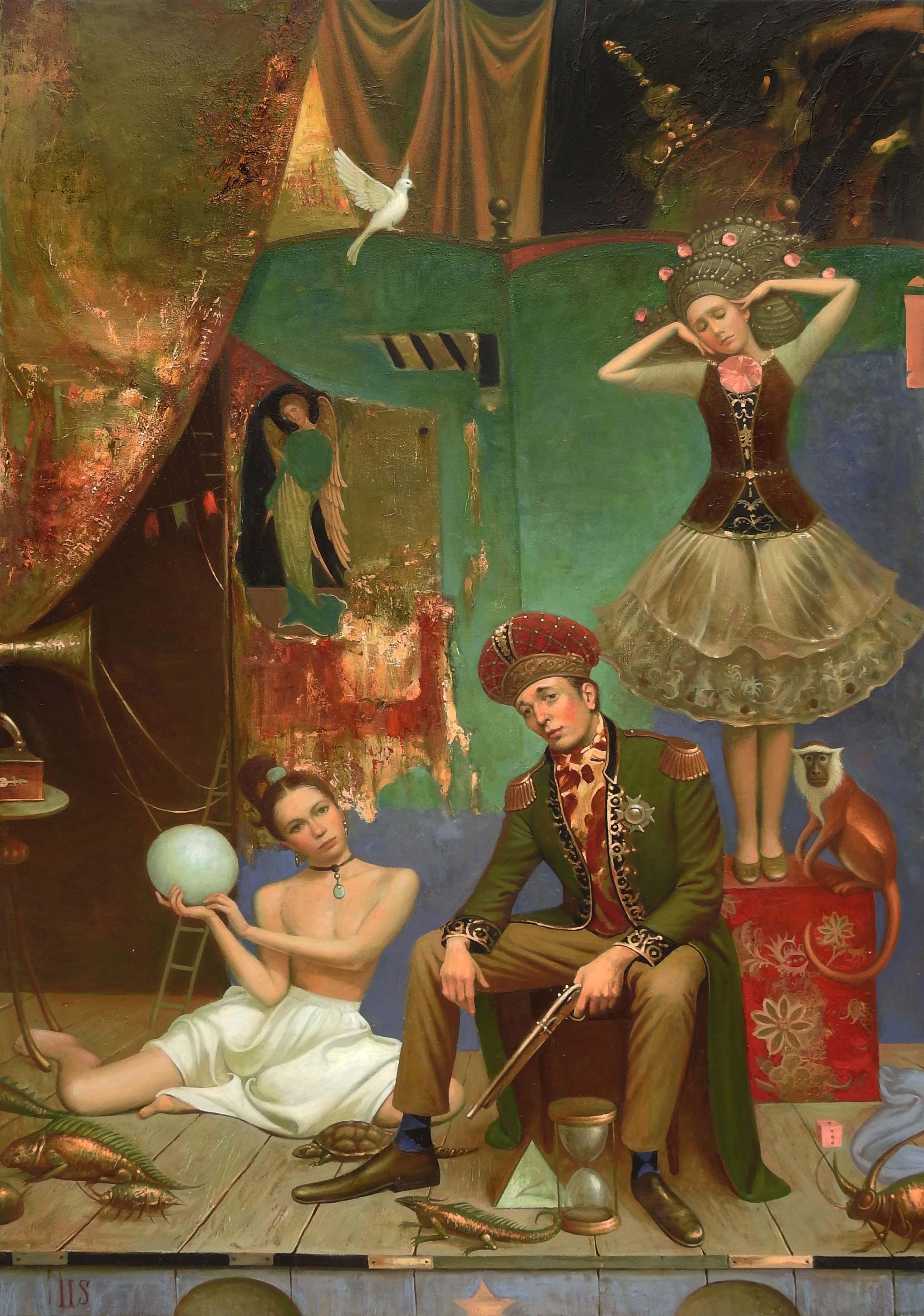 "Joker", Igor Samsonov, Original Oil on Canvas, Surrealism, Figurative, 60.5x39