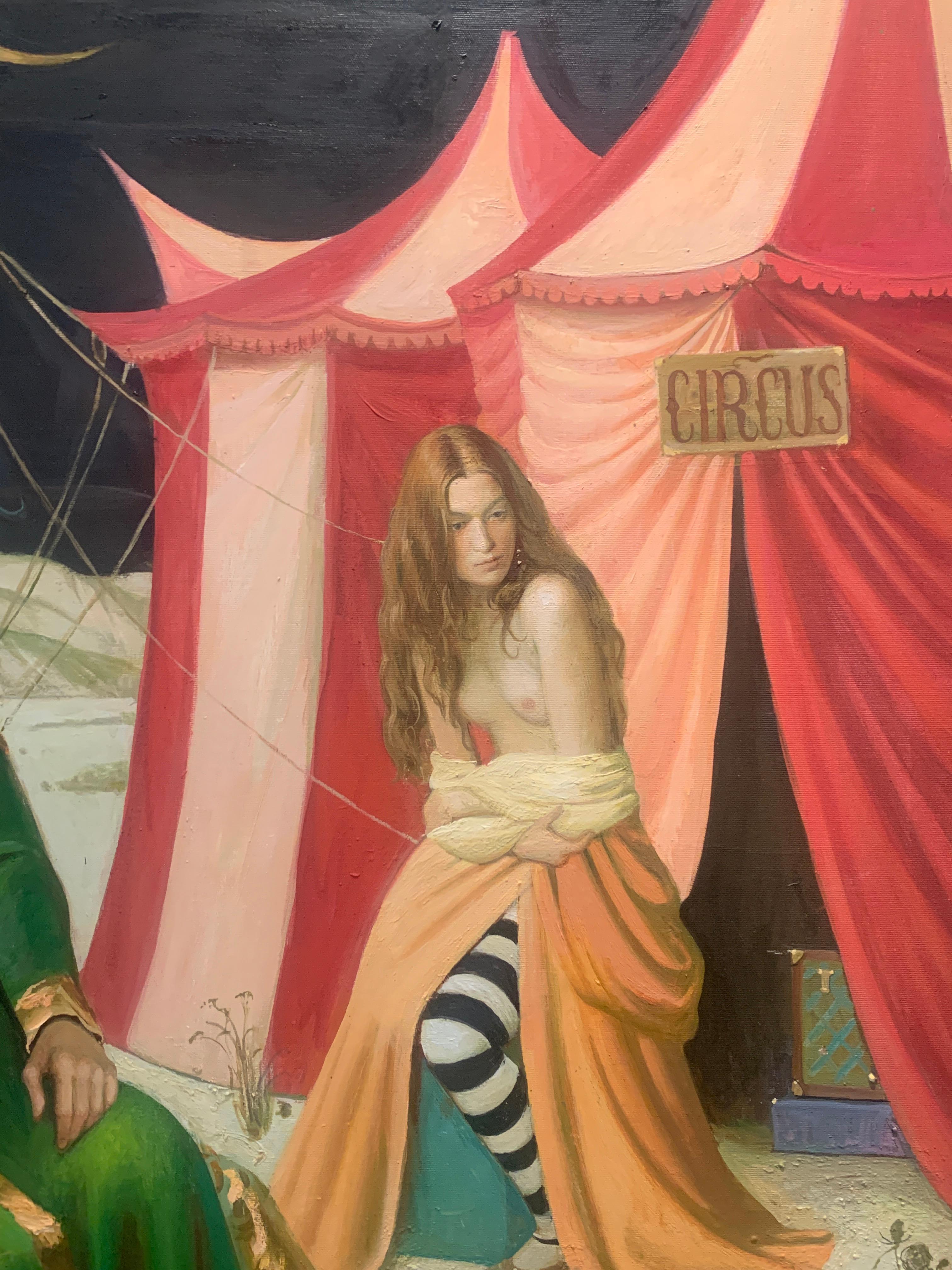 „The Carnival is Over“, Igor Samsonov, Öl auf Leinwand, Surrealistisch, Figuren, 45X59 im Angebot 5