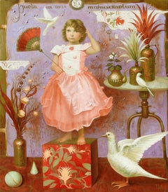 « L'enfant », Igor Samsonov, surréalisme, figuratif, huile d'origine, 116 x 117 cm.
