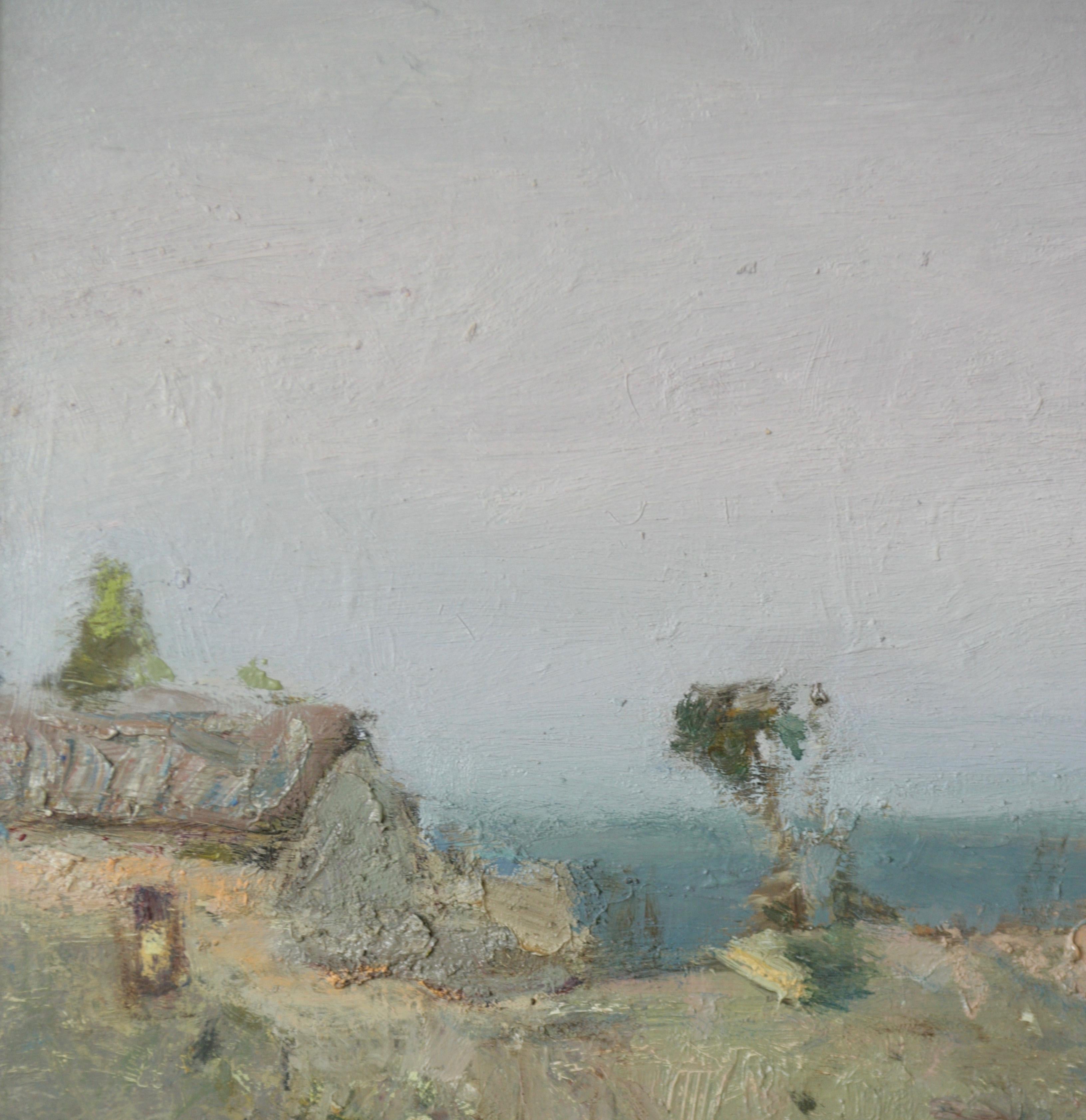 ALMOND BLOSSOM by MOONLIGHT  EDGE OF THE SEA  IGOR SHIPLIN  - Brown Landscape Painting by Igor Shiplin