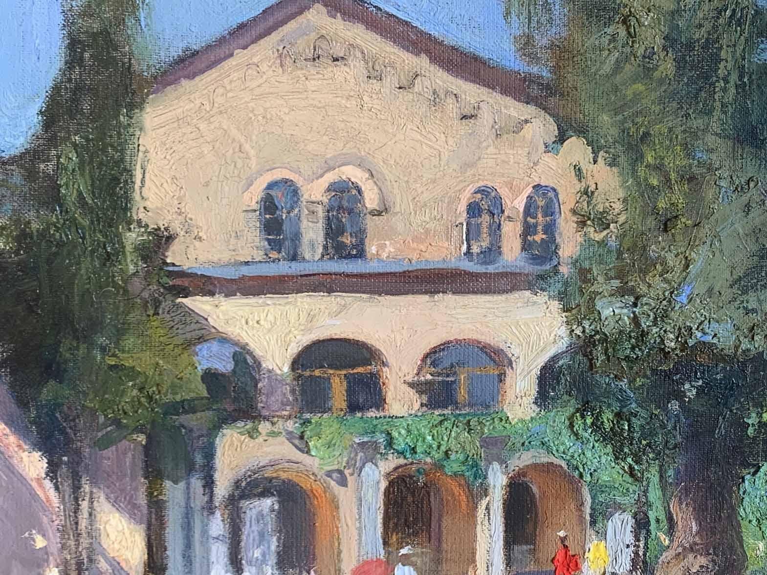 Cour italienne - Impressionnisme Painting par Igor Shiplin