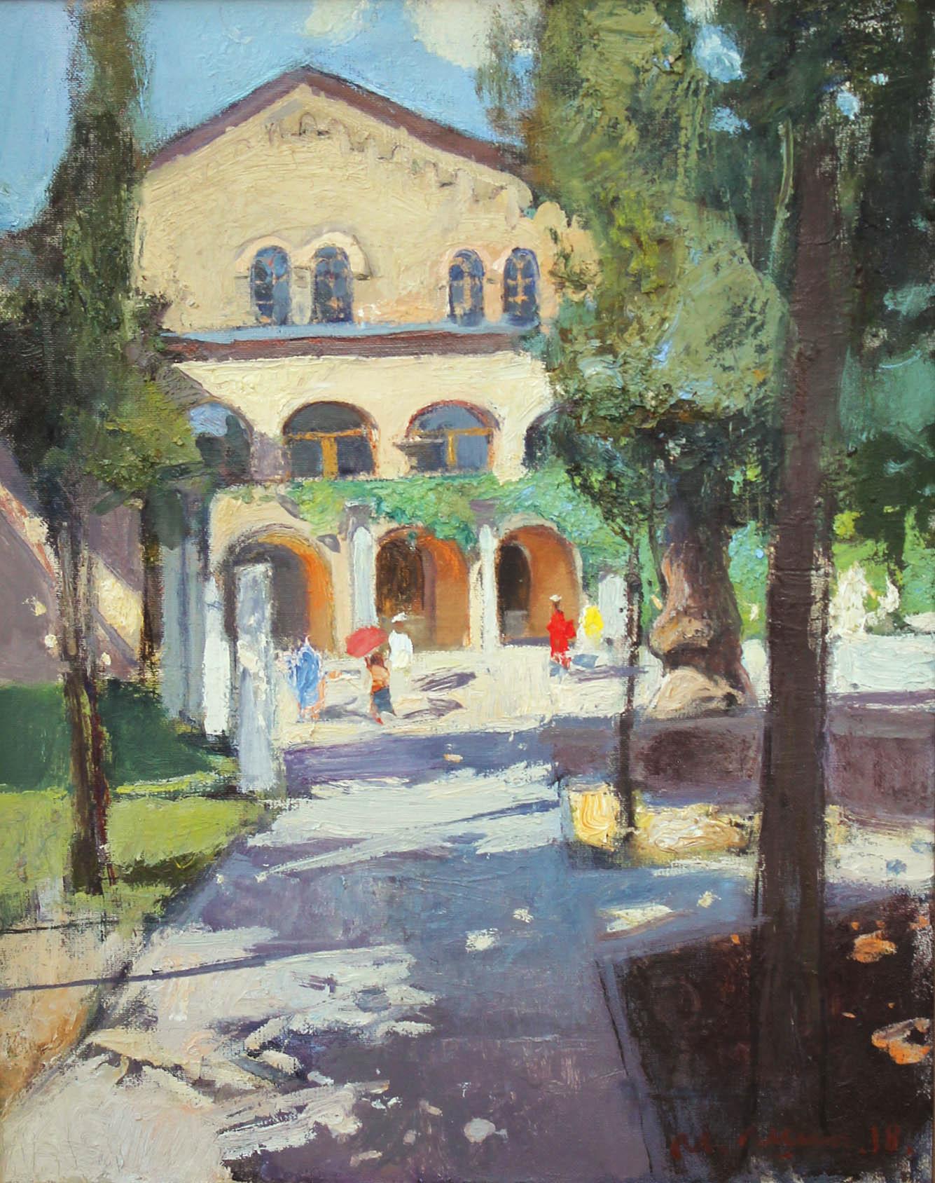 Igor Shiplin Landscape Painting – Italienischer Innenhof