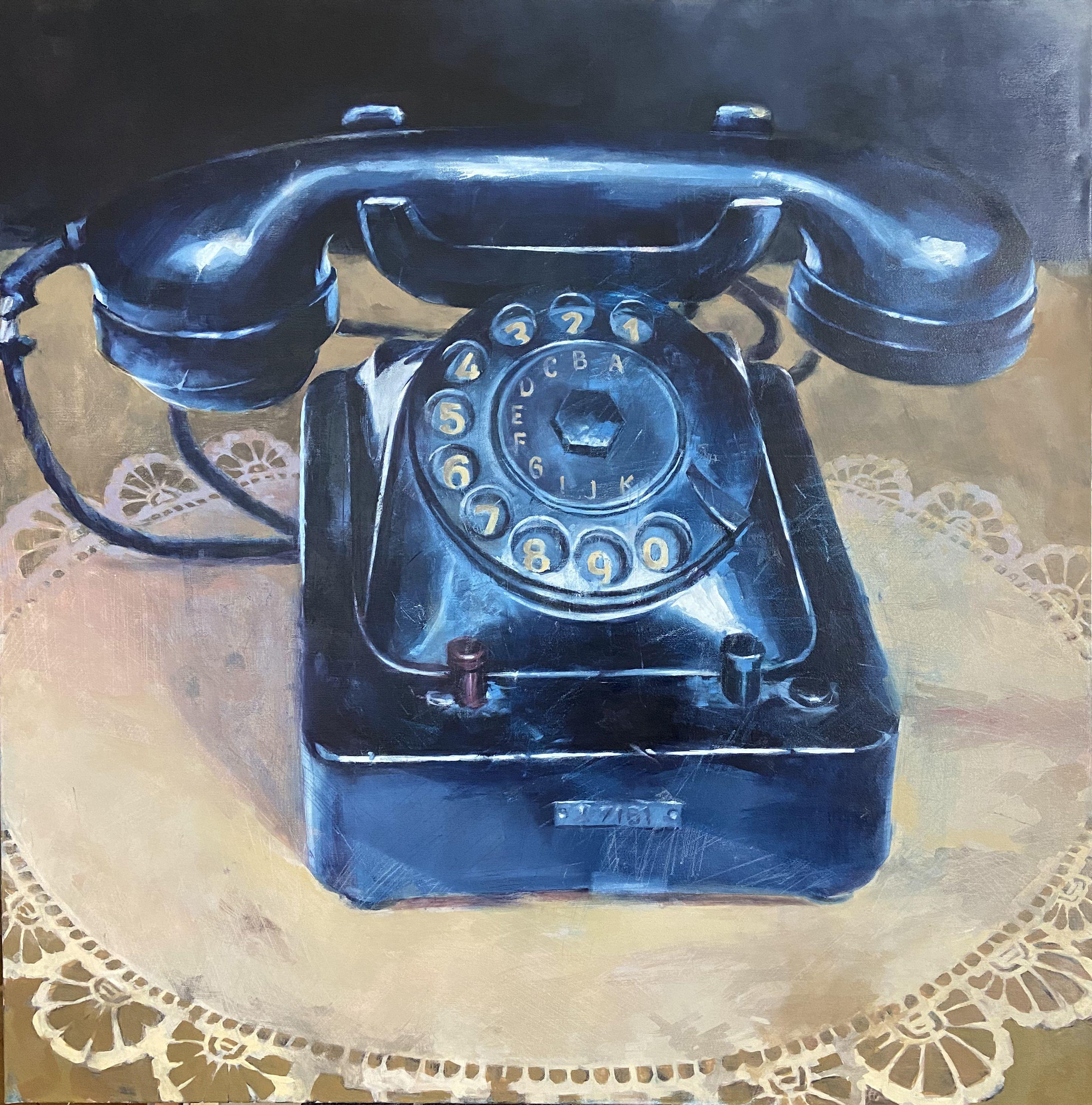 I thought for a long time about what to call this still life.  I want to paint it more and more. Old, forgotten things. No one wants them anymore. Their appearance amuses and surprises us. But imagine the significance of this miserable telephone set