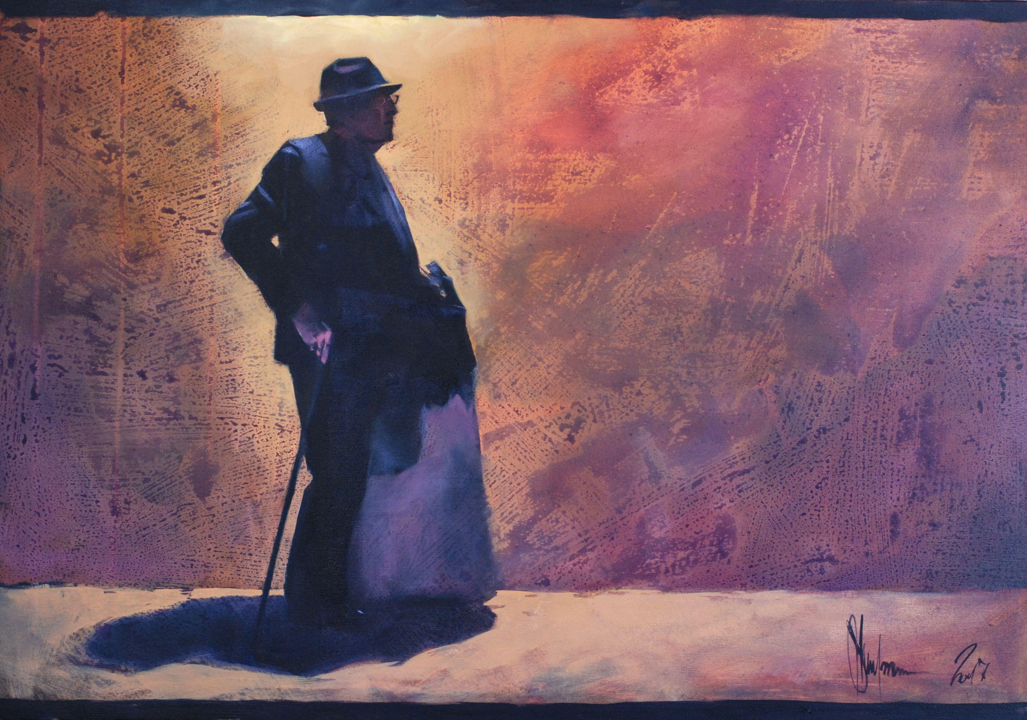 A hard way home, Painting, Oil on Canvas