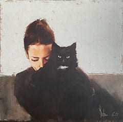 A sad portrait, Painting, Oil on Canvas