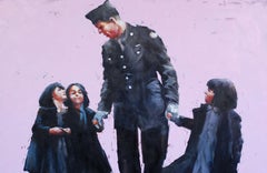 Ein Soldat kam aus dem Krieg, Gemälde, Öl auf Leinwand