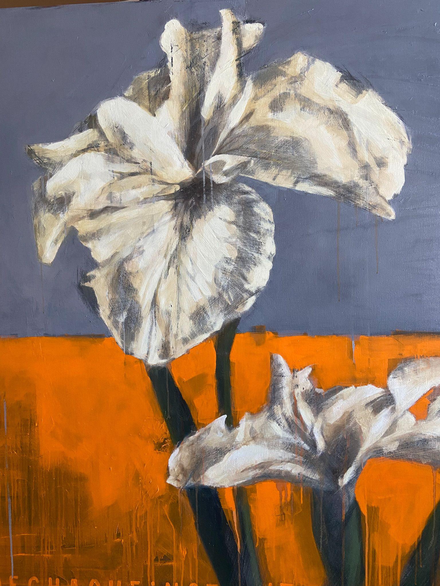 About of irises., Painting, Oil on Canvas For Sale 3