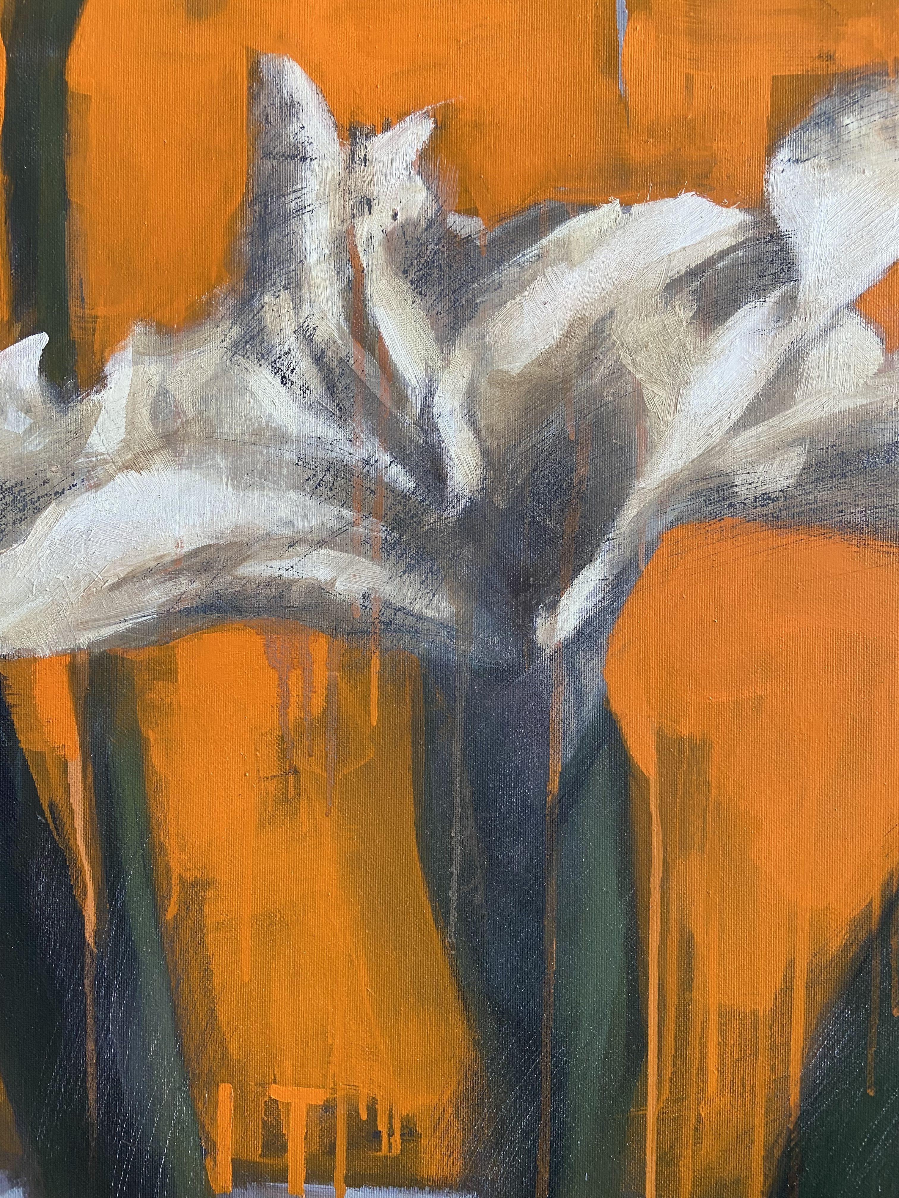 About of irises., Painting, Oil on Canvas For Sale 4