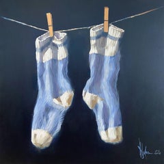 About of socks., Painting, Oil on Canvas