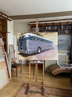 Amerikanische Erkundung., Gemälde, Öl auf Leinwand