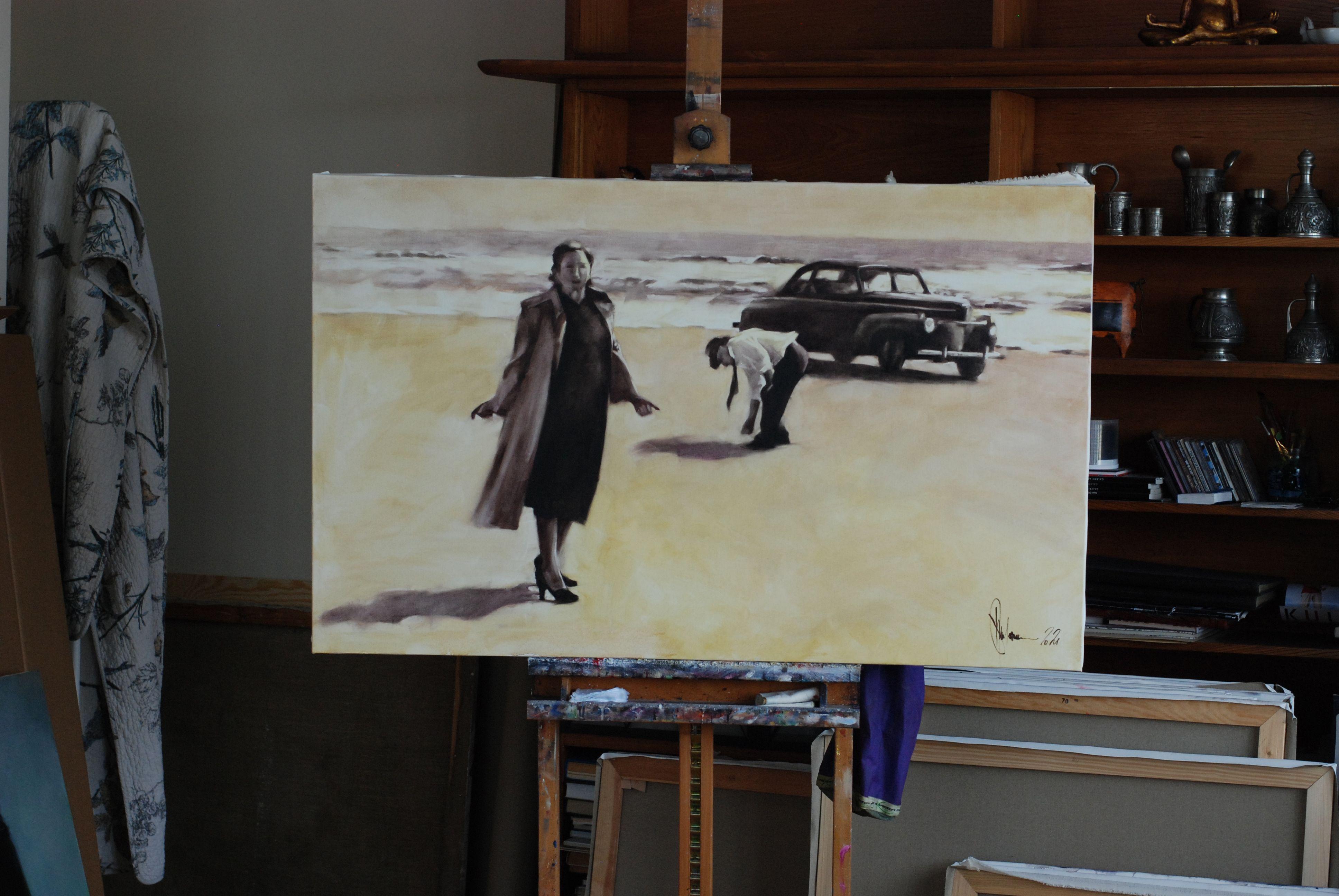 Ein unermüdlicher Besuch an der Ostküste, Gemälde, Öl auf Leinwand (Zeitgenössisch), Painting, von Igor Shulman