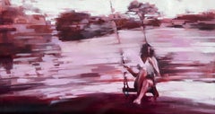 April swing., Painting, Oil on Canvas
