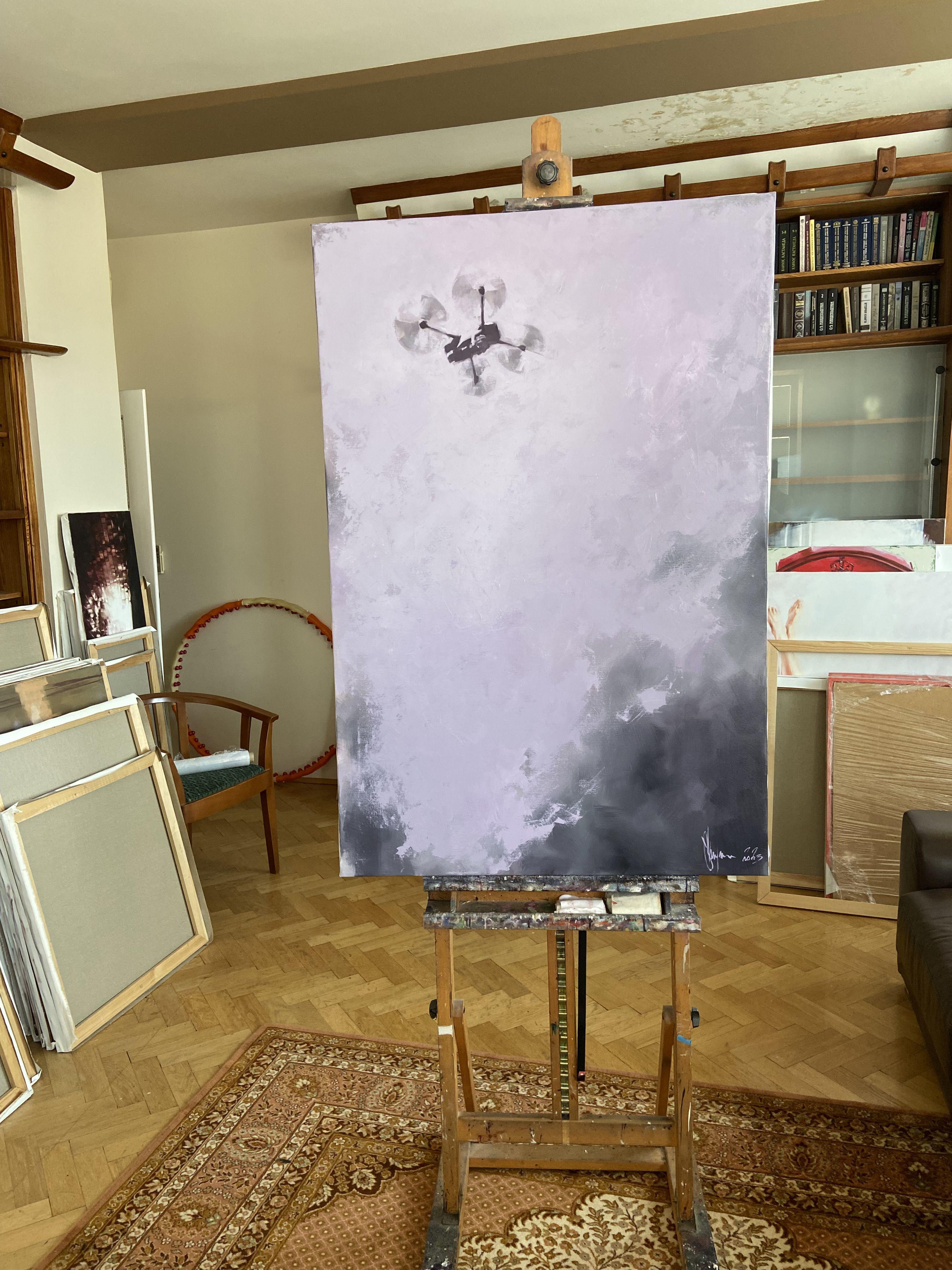 Azrael, Pintura, Óleo sobre lienzo - Painting Contemporáneo de Igor Shulman