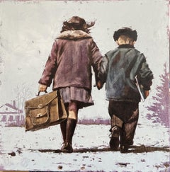 Big sister., Painting, Oil on Canvas