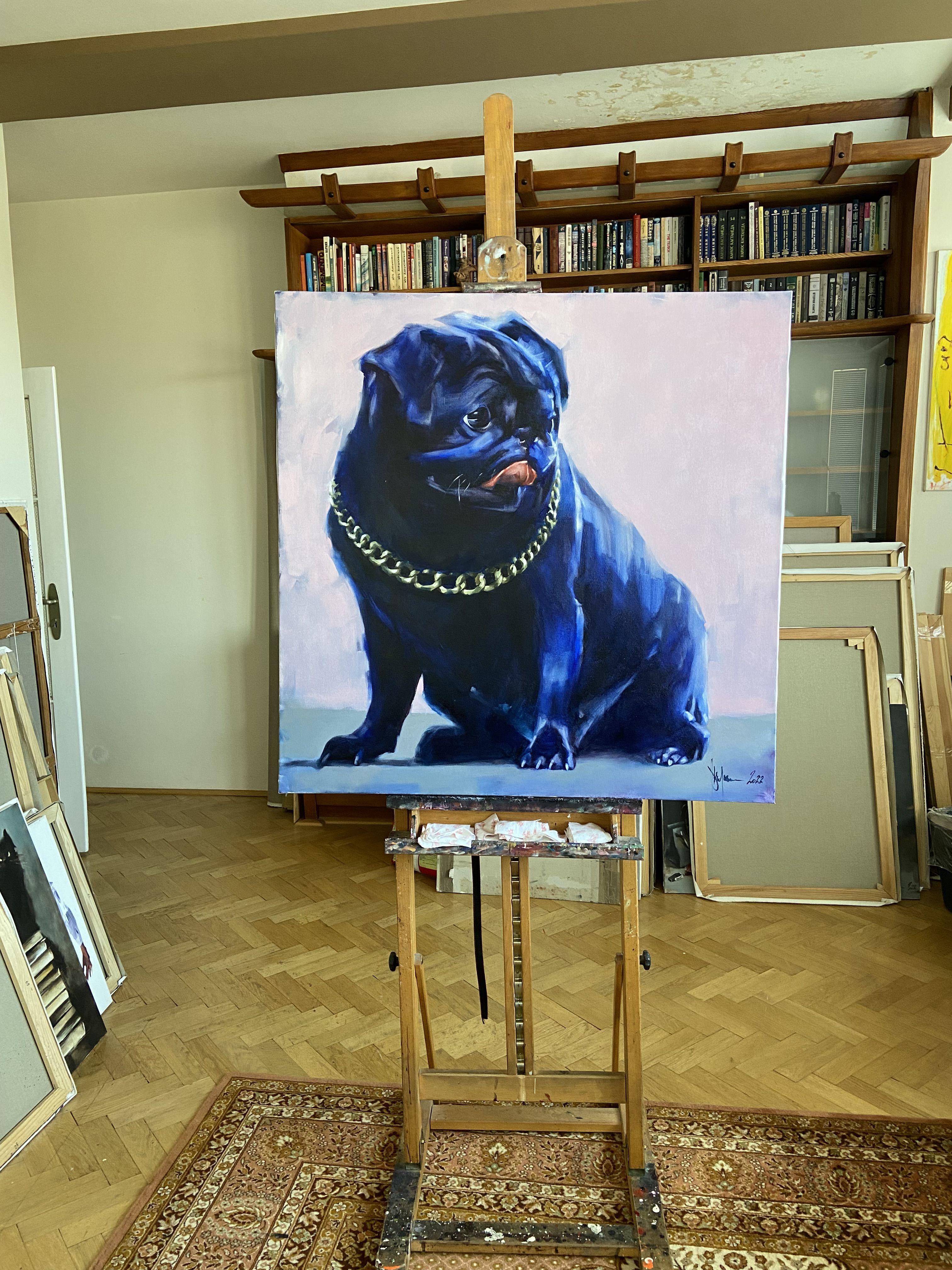 Pug Paintings - 12 For Sale on 1stDibs | pug artwork, pugs in paintings,  father of the bride doberman scene