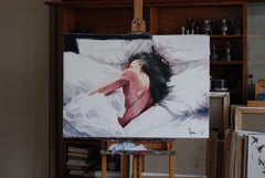 Cold bed., Painting, Oil on Canvas