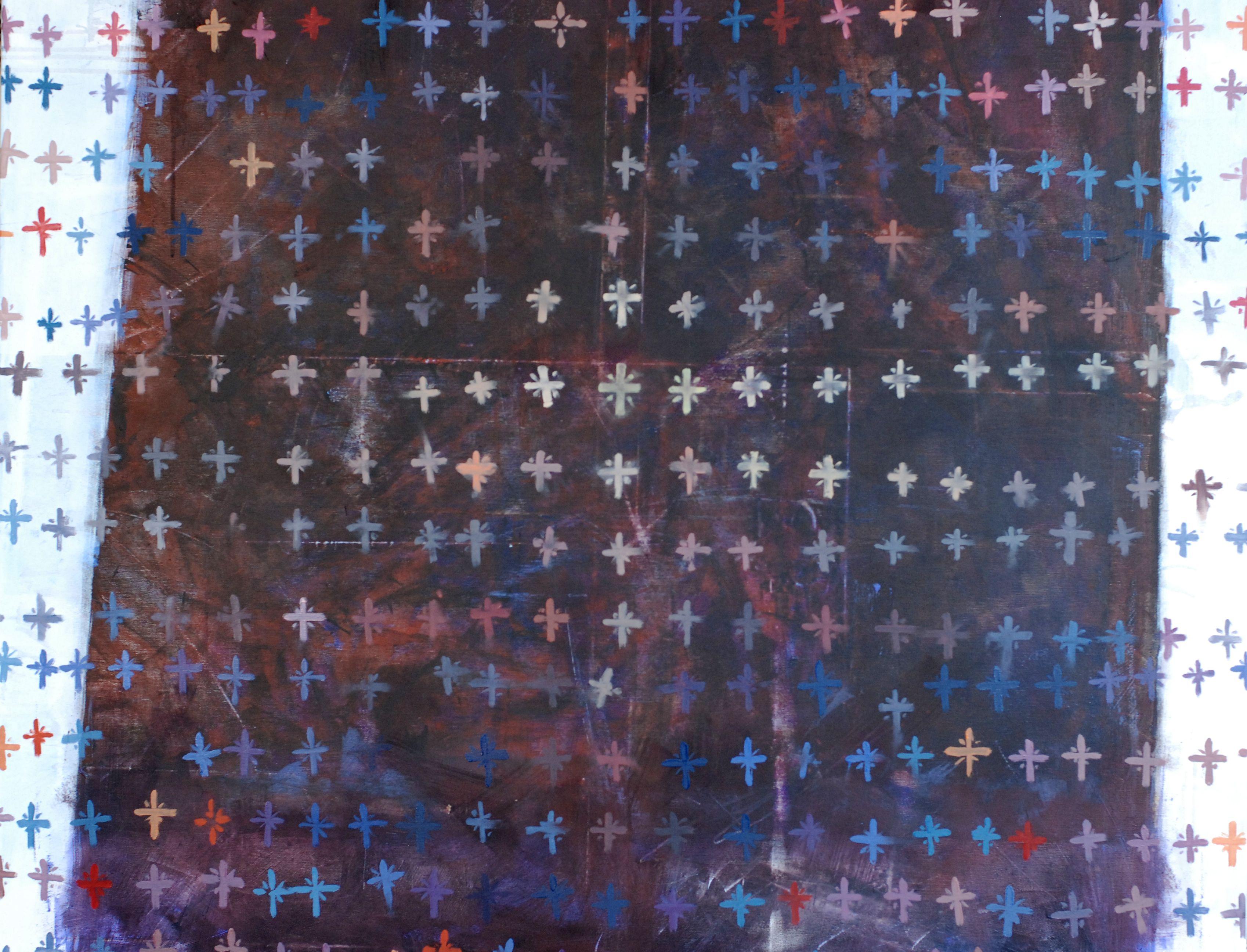 I liked drawing abstractions so much that I decided to continue this topic. Moreover, the first work was sold in 1 day !!! I havenâ€™t had such a sales speed yet.  This work is more difficult for perception. This is not such a nice spot in the