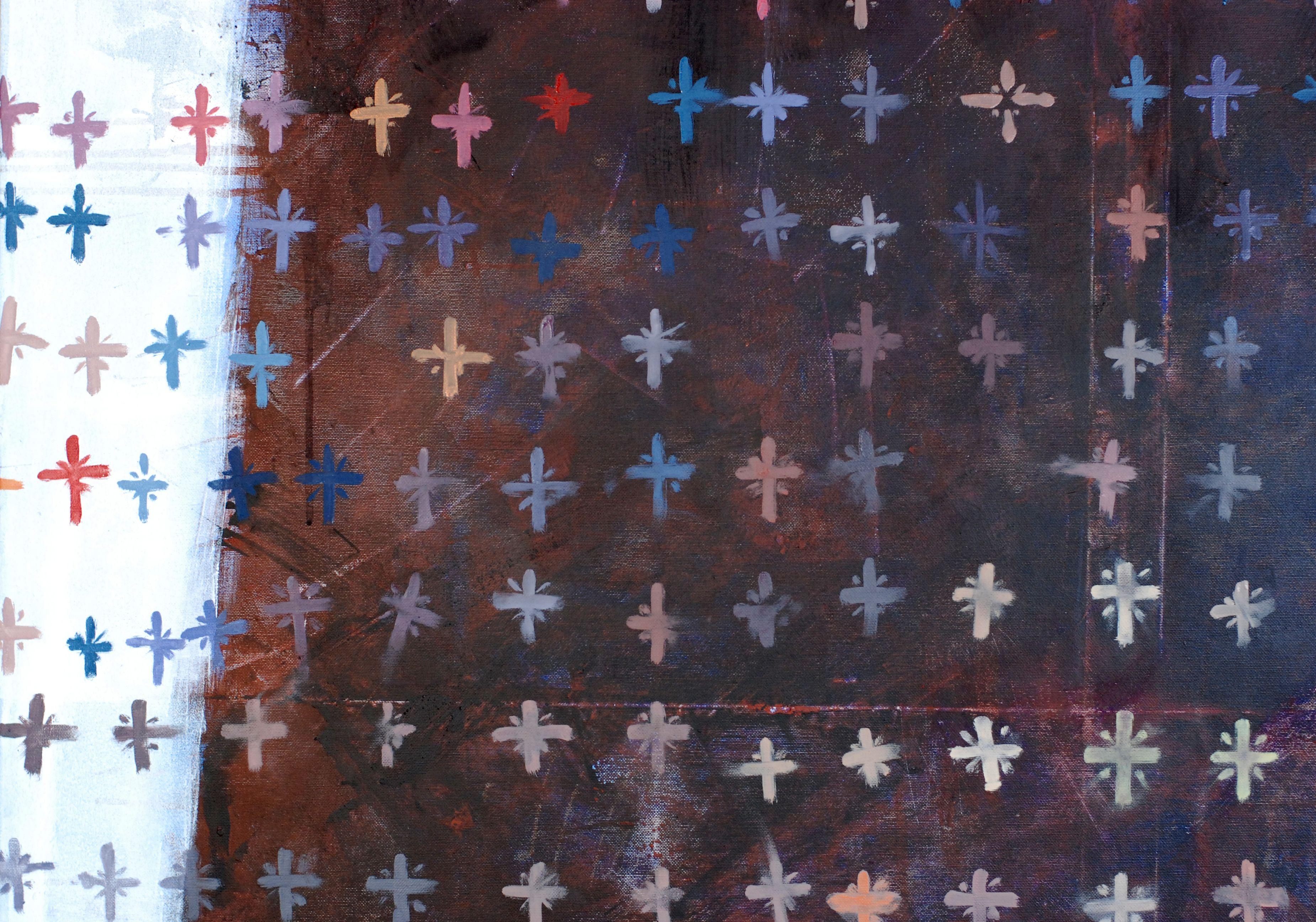 Complex solutions to a simple situation., Painting, Oil on Canvas For Sale 1
