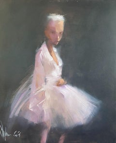 Etude #291. Girl from Mars., Painting, Oil on Canvas