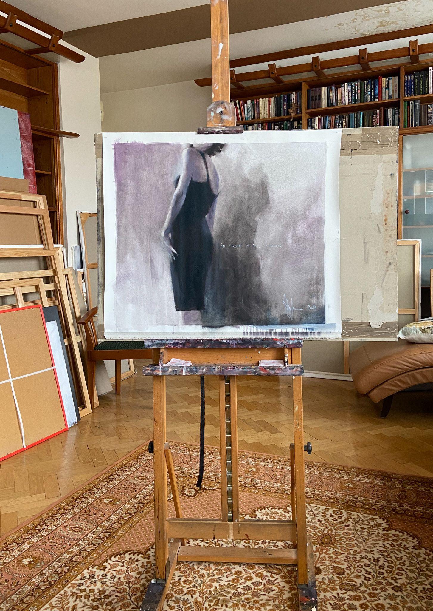 Etude n° 377. Devant un miroir, peinture, huile sur toile - Contemporain Painting par Igor Shulman