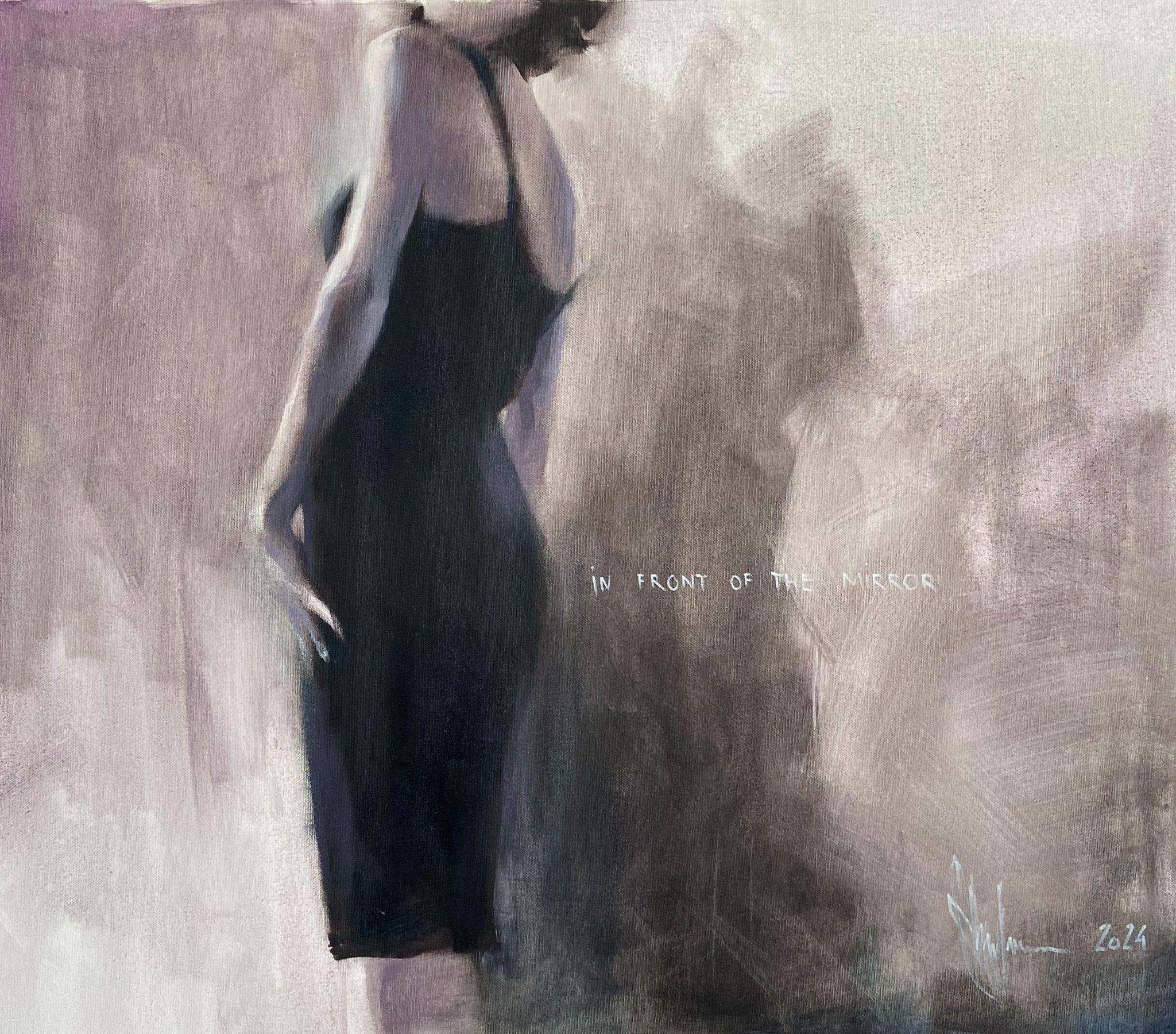 Etude n° 377. Devant un miroir, peinture, huile sur toile - Painting de Igor Shulman