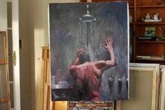 Hard days Night., Painting, Oil on Canvas