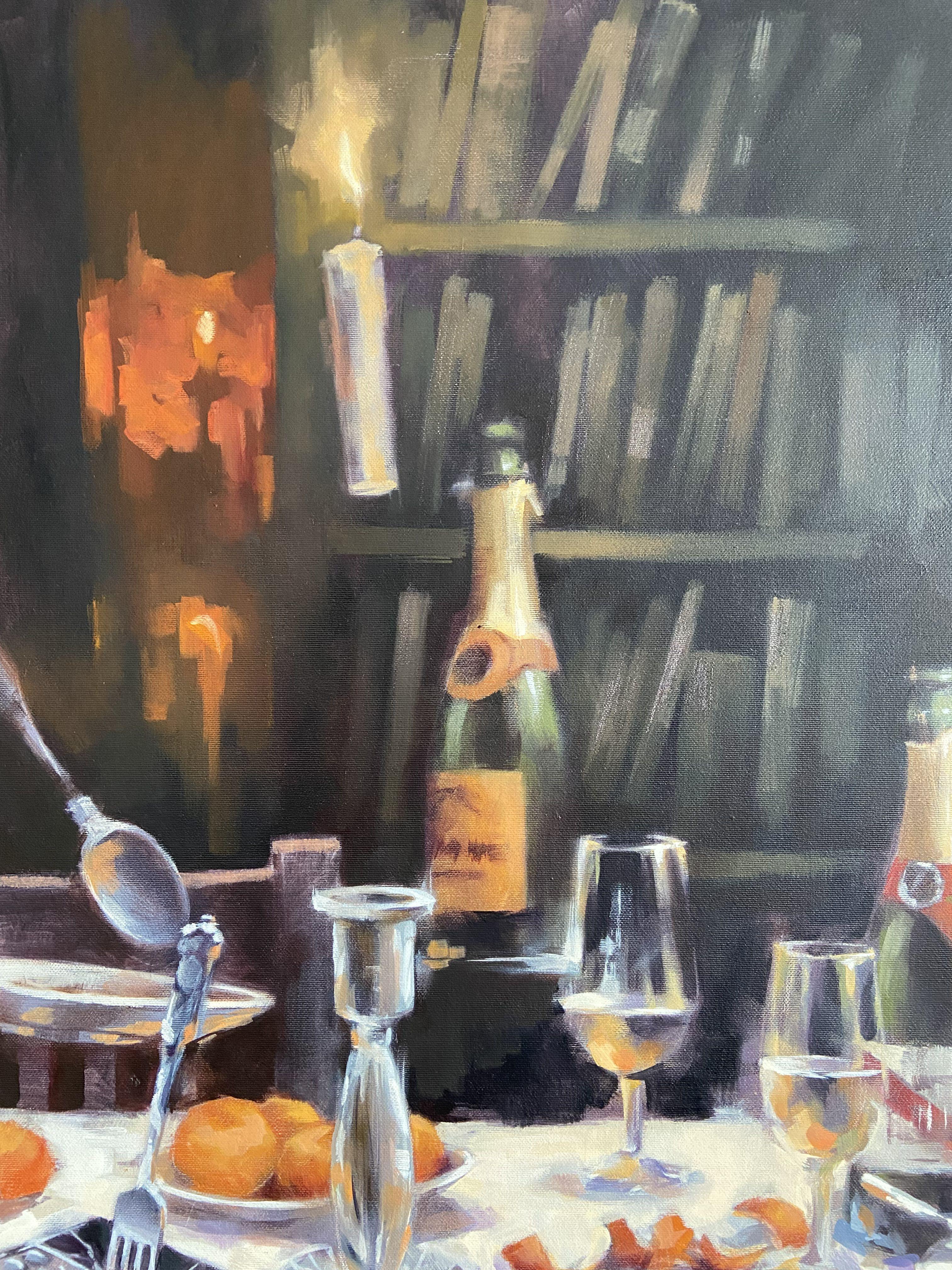 Es ist wieder dieser Winterkater.    Ein wahlloses Durcheinander von teurem Champagner, schwarzem Kaviar und schwebenden Zigarettenstummeln. Ein iPhone, das mit einer Gabel an den Tisch geheftet ist. Die Objekte existieren wie von selbst. Unabhängig