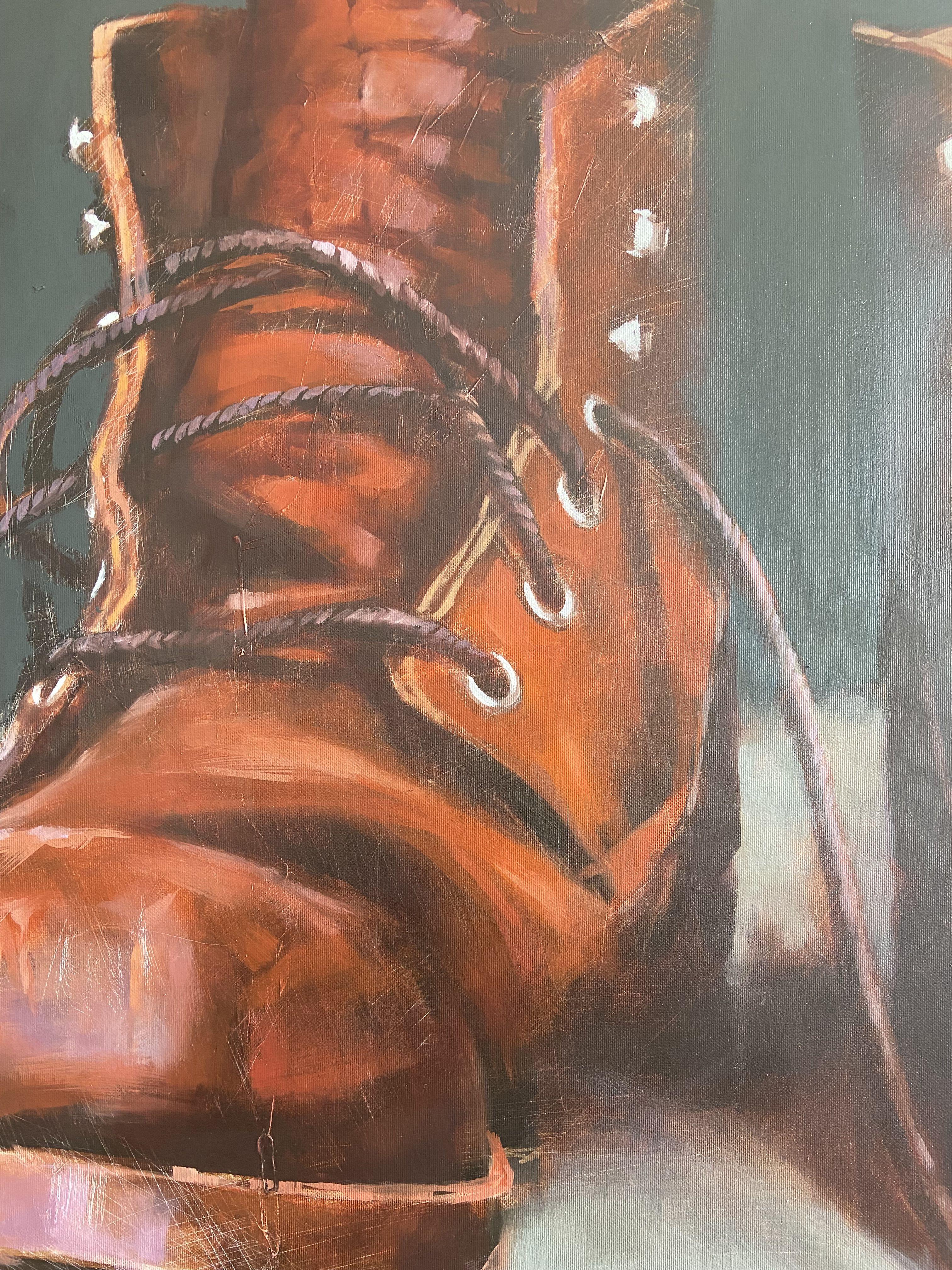 Just shoes., Painting, Oil on Canvas For Sale 3