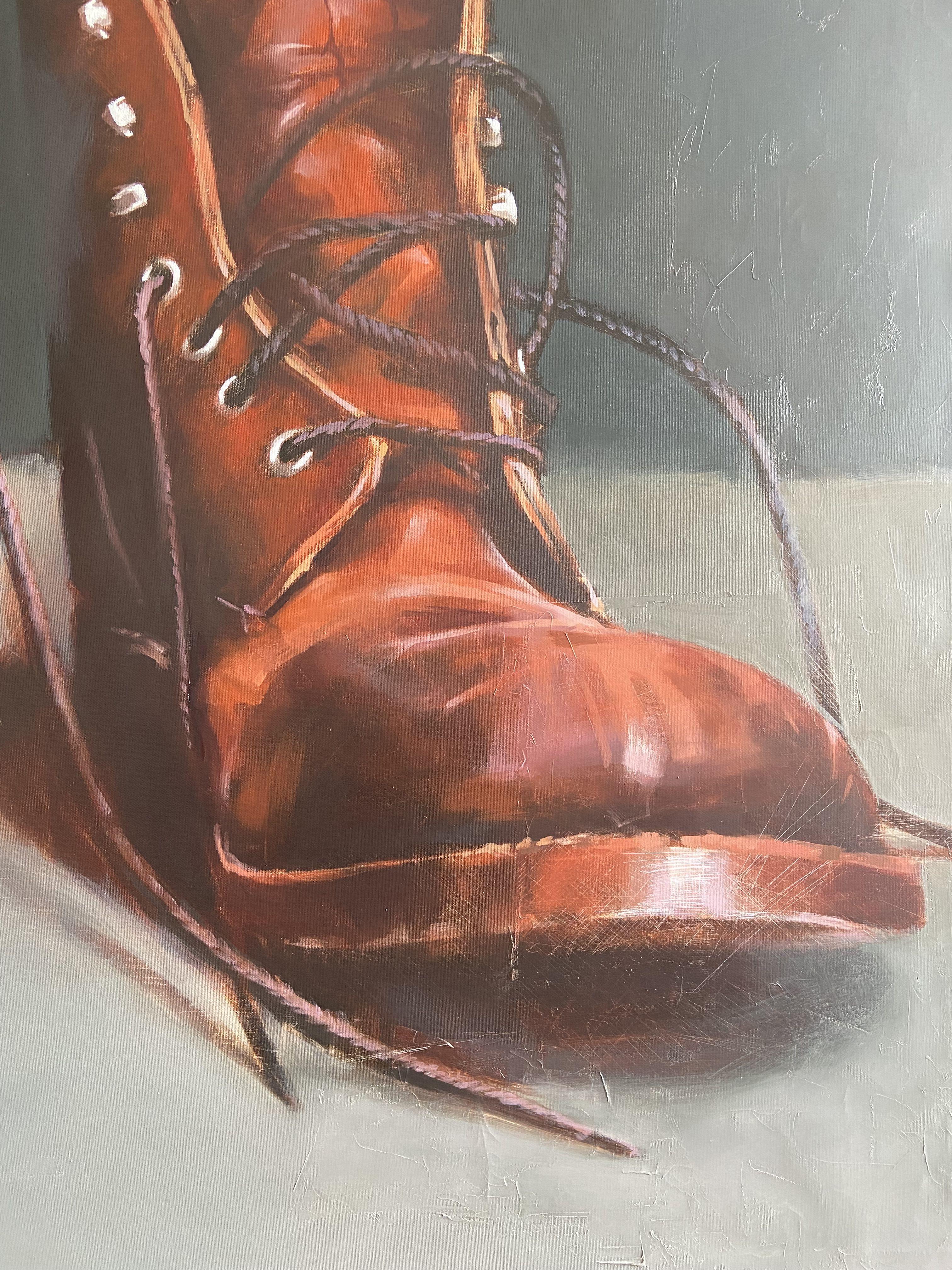 Just shoes., Painting, Oil on Canvas For Sale 4
