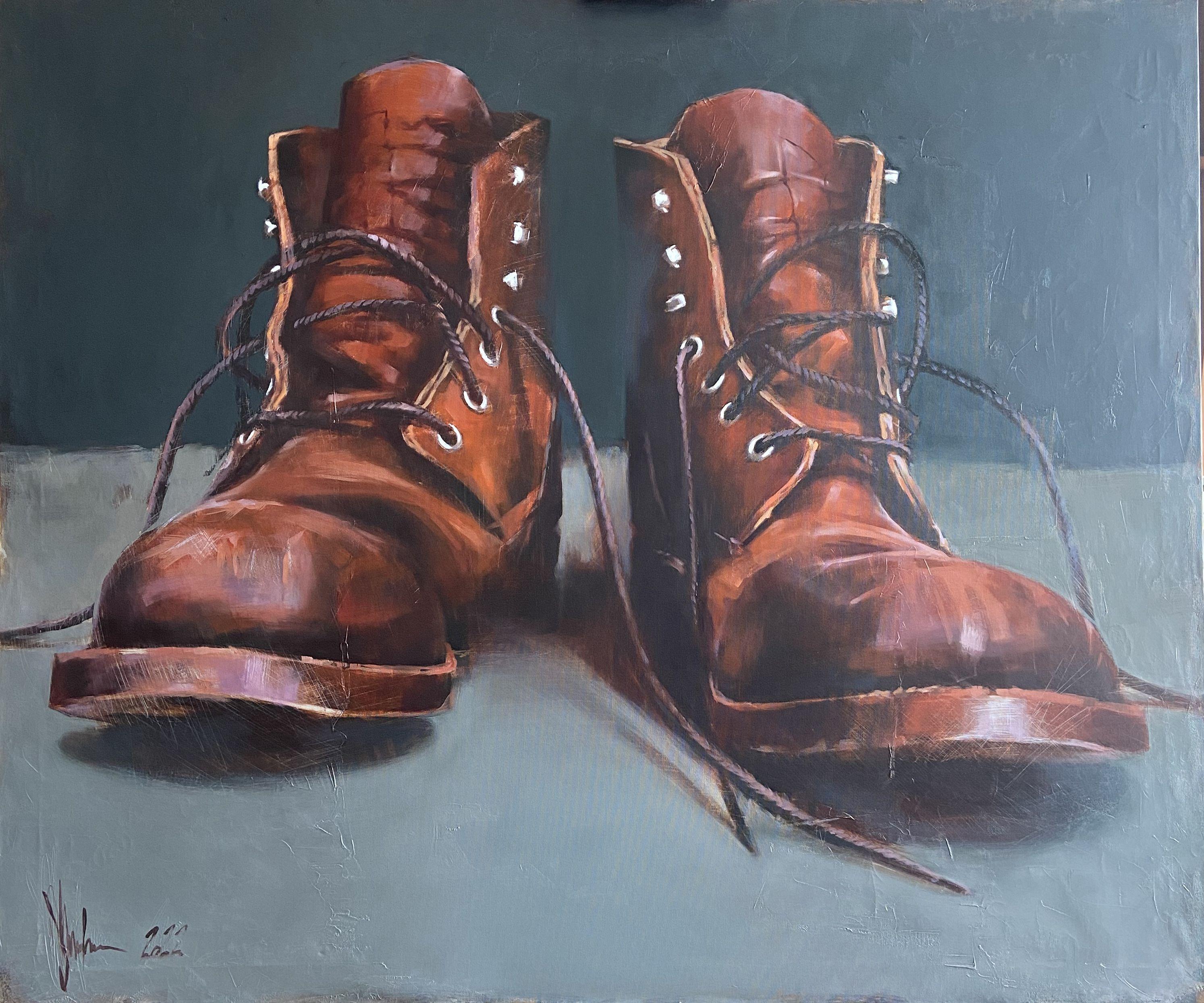 Just shoes., Painting, Oil on Canvas