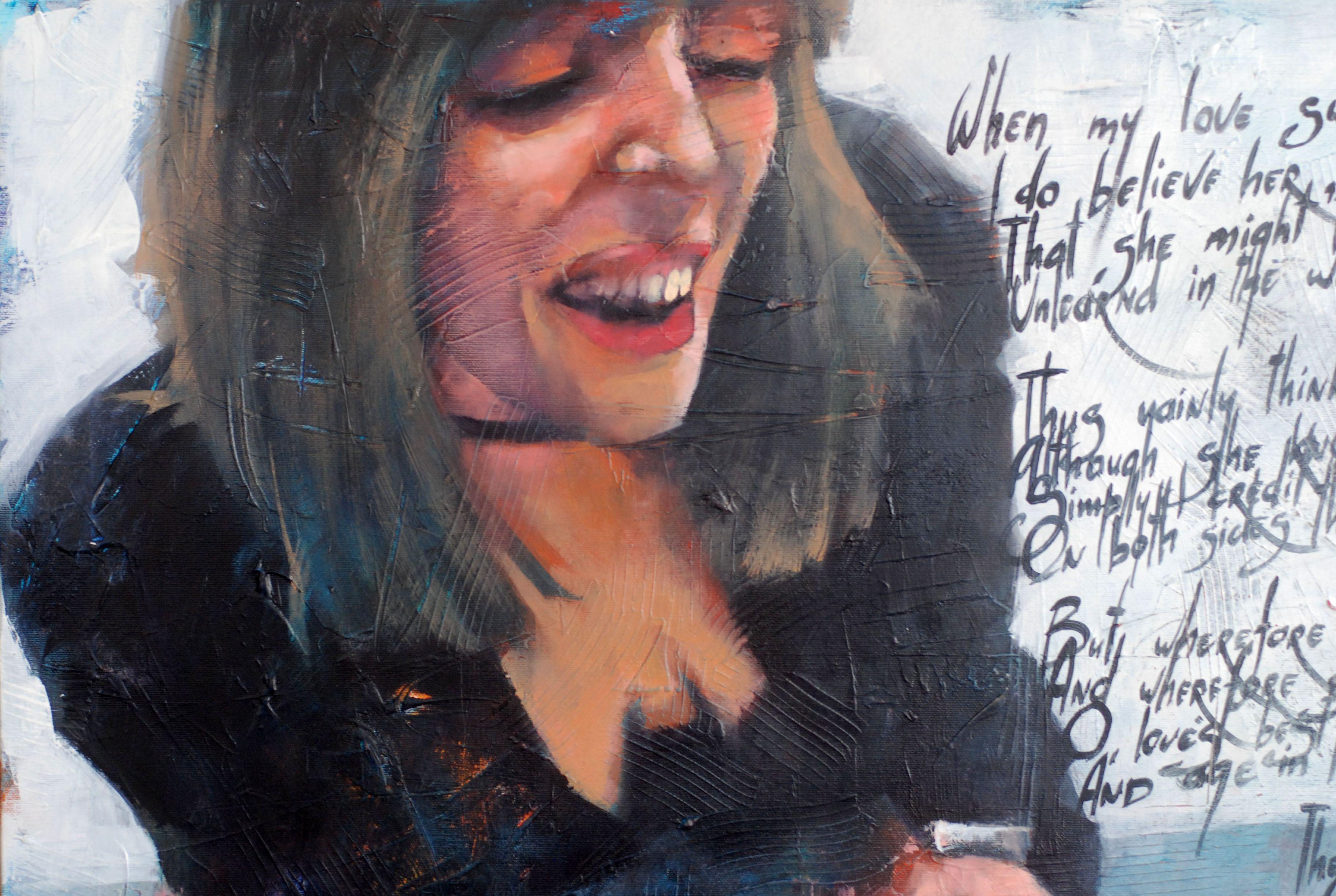 Peinture, huile sur toile, « Listening to Shakespeare... » - Contemporain Painting par Igor Shulman