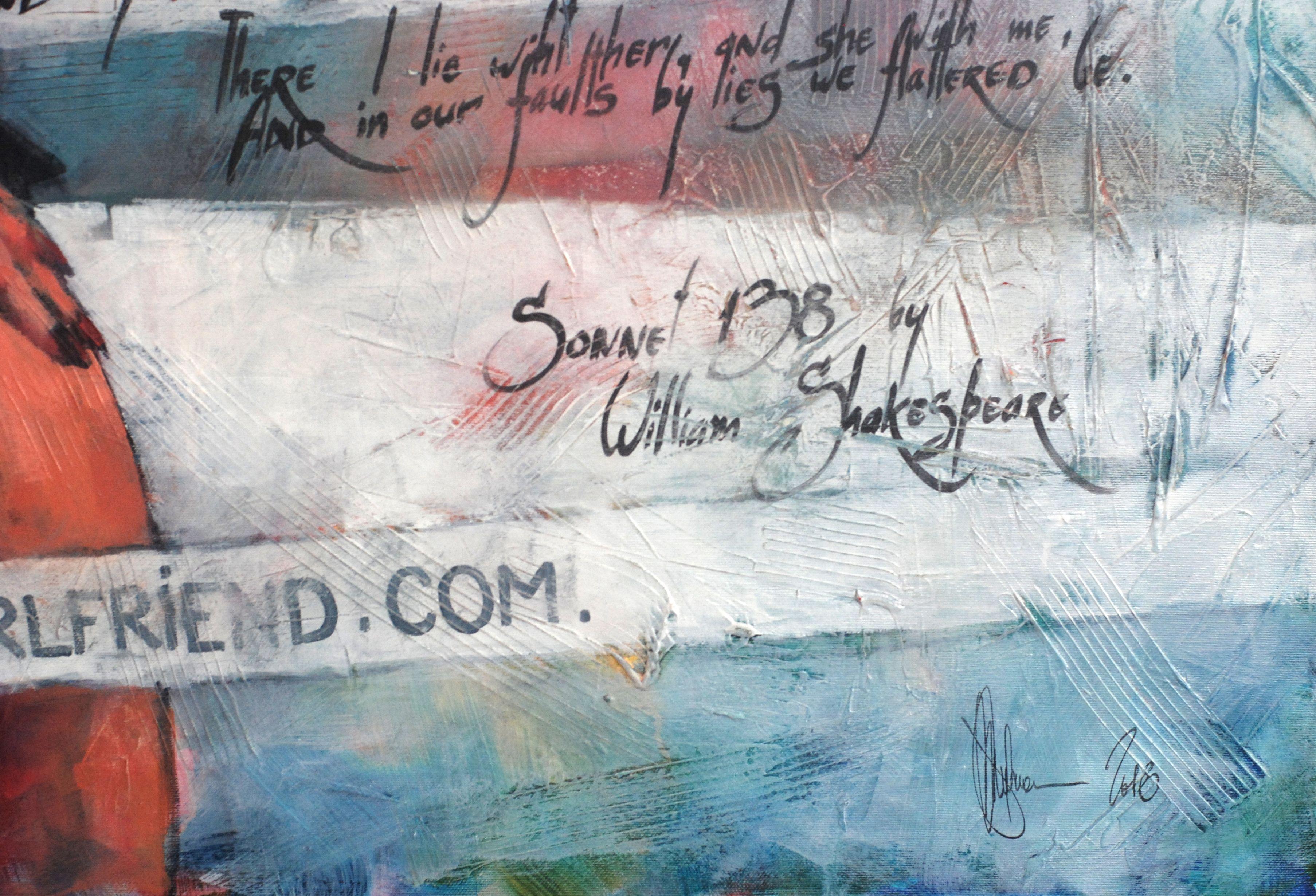 Peinture, huile sur toile, « Listening to Shakespeare... » en vente 1